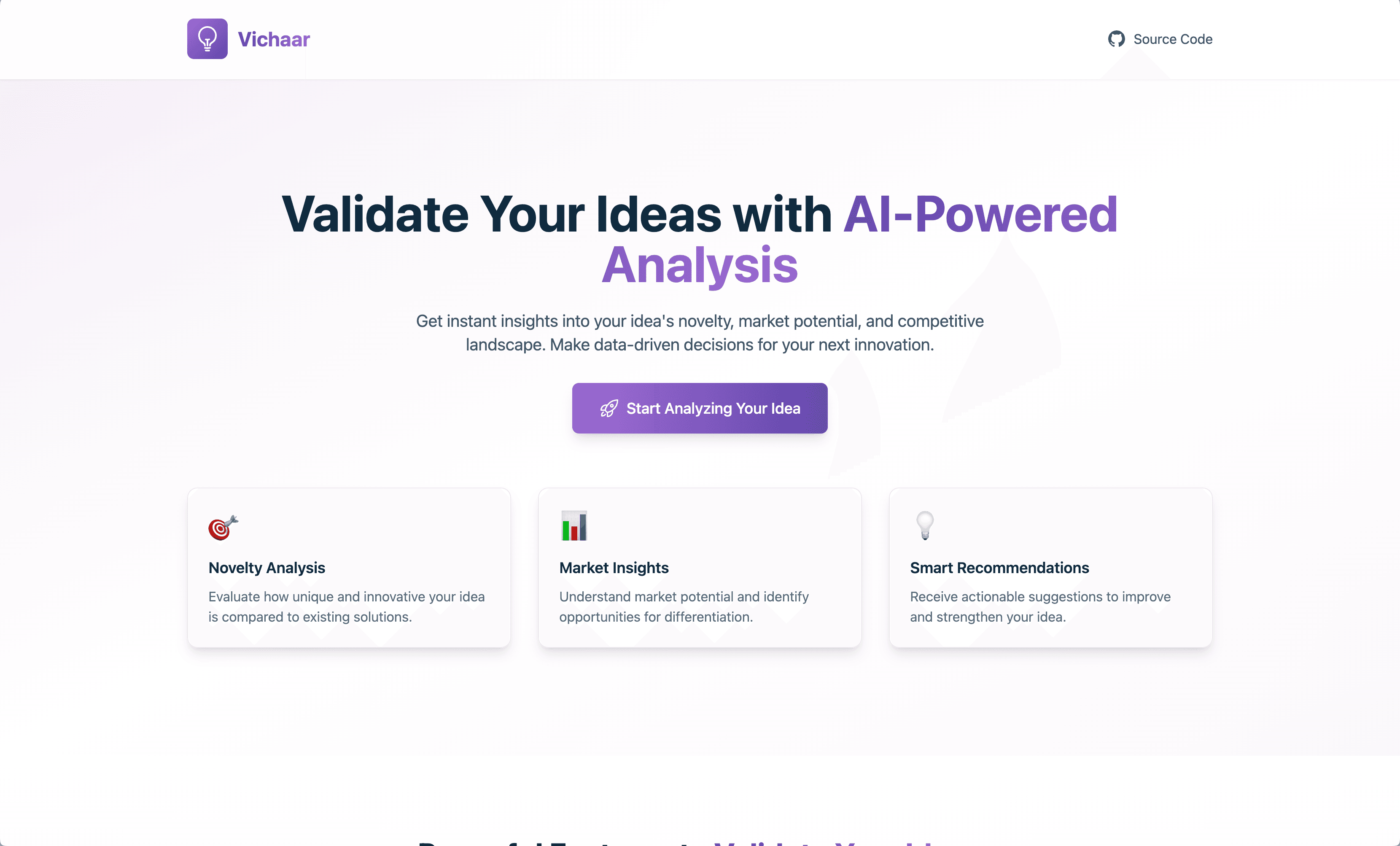 Vichaar - Idea validation platform